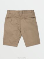 Z0ZR08763 Khaki Unisex Frickin Chino Shorts Volcom Outdoor - Image 3