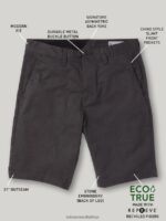 Z0ZR08765 Charcoal Heather Unisex Frickin Modern Stretch Shorts Volcom Outdoor - Image 11