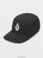 Z0ZR08767 Black Unisex Full Stone Flexfit Hat Volcom Outdoor