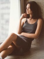 Z0ZR08769 Black Women Lived in Lounge Rib Tank Volcom Clothing