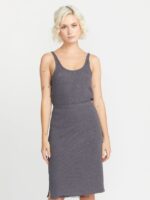 Z0ZR08769 Black Women Lived in Lounge Rib Tank Volcom Clothing - Image 4