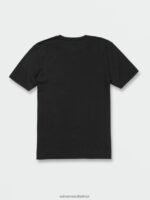 Z0ZR0876 Black Men Euroslash Tech Short Sleeve Tee Volcom Clothing - Image 4