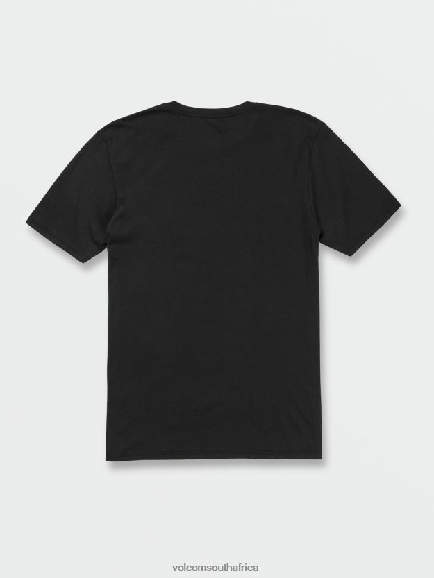 Z0ZR0876 Black Men Euroslash Tech Short Sleeve Tee Volcom Clothing - Image 5