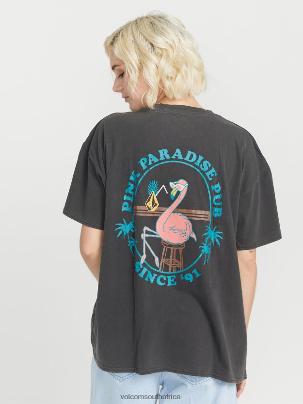 Z0ZR08770 Black Women Stones Throw Short Sleeve Tee Volcom Clothing - Image 6