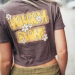 Z0ZR08774 Slate Grey Women Pocket Dial Short Sleeve Tee Volcom Clothing