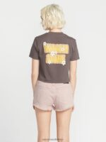 Z0ZR08774 Slate Grey Women Pocket Dial Short Sleeve Tee Volcom Clothing - Image 5