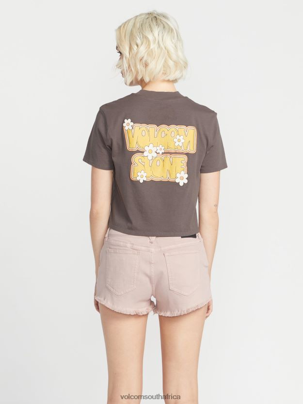 Z0ZR08774 Slate Grey Women Pocket Dial Short Sleeve Tee Volcom Clothing - Image 6