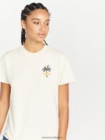 Z0ZR08776 Cloud Women Lock It Up Short Sleeve Tee Volcom Clothing - Image 4