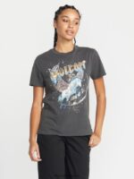 Z0ZR08779 Black Women Lock It Up Short Sleeve Tee Volcom Clothing - Image 2