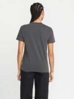 Z0ZR08779 Black Women Lock It Up Short Sleeve Tee Volcom Clothing - Image 5