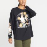Z0ZR08780 Black Women Werkin Doubles Long Sleeve Shirt Volcom Clothing