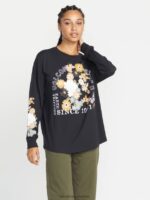 Z0ZR08780 Black Women Werkin Doubles Long Sleeve Shirt Volcom Clothing