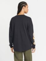 Z0ZR08780 Black Women Werkin Doubles Long Sleeve Shirt Volcom Clothing - Image 3
