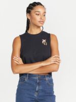 Z0ZR08783 Black Women Stone Hour Crop Tank Volcom Clothing - Image 5