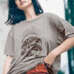 Z0ZR08786 Slate Grey Women Turnt N Burnt Short Sleeve Shirt Volcom Clothing
