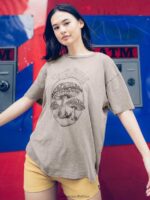 Z0ZR08786 Slate Grey Women Turnt N Burnt Short Sleeve Shirt Volcom Clothing - Image 6
