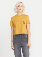 Z0ZR08788 Dijon Women Pocket Dial Short Sleeve Tee Volcom Clothing - Image 5