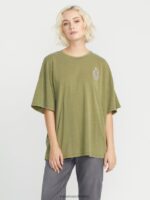 Z0ZR08789 Moss Women My Guys Short Sleeve Tee Volcom Clothing