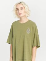 Z0ZR08789 Moss Women My Guys Short Sleeve Tee Volcom Clothing - Image 7