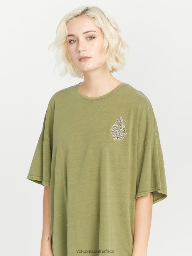 Z0ZR08789 Moss Women My Guys Short Sleeve Tee Volcom Clothing - Image 7