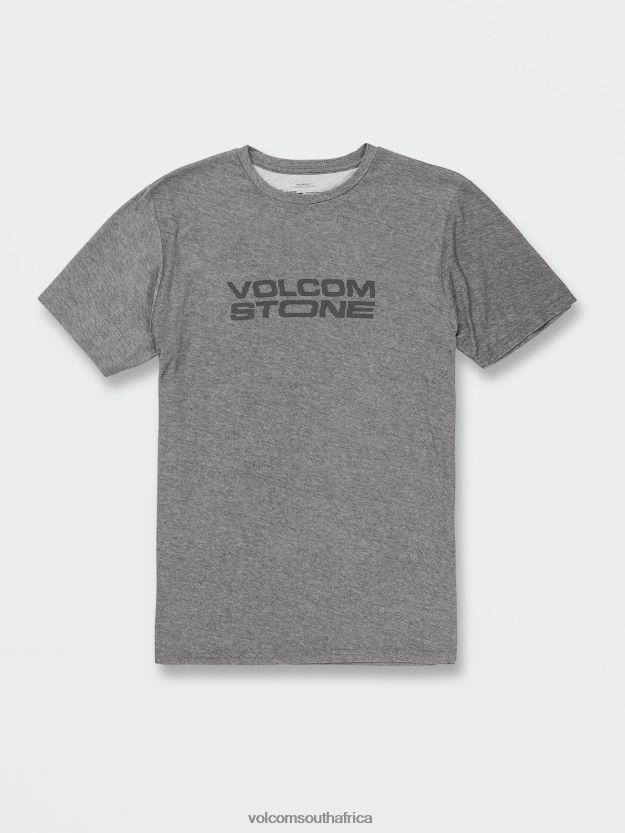 Z0ZR0878 Charcoal Heather Men Euroslash Tech Short Sleeve Tee Volcom Clothing - Image 2