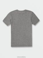 Z0ZR0878 Charcoal Heather Men Euroslash Tech Short Sleeve Tee Volcom Clothing - Image 5