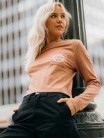 Z0ZR08790 Clay Women Pocket Dial Long Sleeve Shirt Volcom Clothing