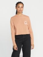 Z0ZR08790 Clay Women Pocket Dial Long Sleeve Shirt Volcom Clothing - Image 3