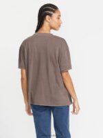 Z0ZR08794 Slate Grey Women Stones Throw Short Sleeve Tee Volcom Clothing - Image 3
