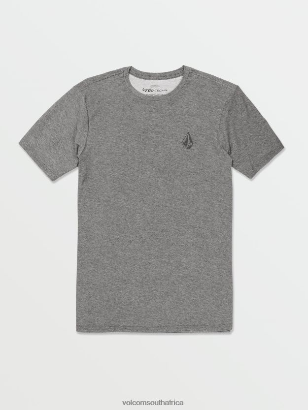 Z0ZR0879 Charcoal Heather Men Stone Tech Short Sleeve Tee Volcom Clothing - Image 2