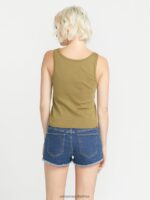 Z0ZR08800 Moss Women That One Baby Tank Volcom Clothing - Image 2