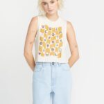 Z0ZR08803 Cloud Women Stone Hour Crop Tank Volcom Clothing