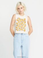 Z0ZR08803 Cloud Women Stone Hour Crop Tank Volcom Clothing