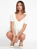 Z0ZR08804 Star White Women A Full Out Top Volcom Clothing - Image 9