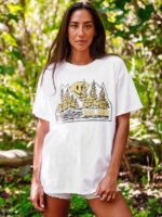 Z0ZR08806 Star White Women Stone Tech Short Sleeve Shirt Volcom Clothing