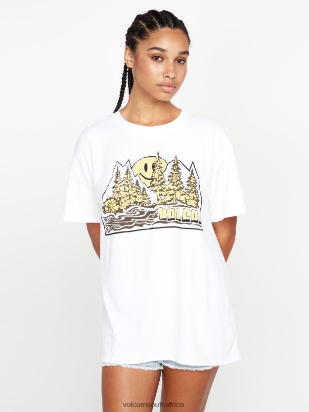 Z0ZR08806 Star White Women Stone Tech Short Sleeve Shirt Volcom Clothing - Image 9