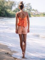 Z0ZR08808 Dark Coral Women Mucho Mahalo Cami Tank Volcom Clothing - Image 3