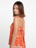 Z0ZR08808 Dark Coral Women Mucho Mahalo Cami Tank Volcom Clothing - Image 8