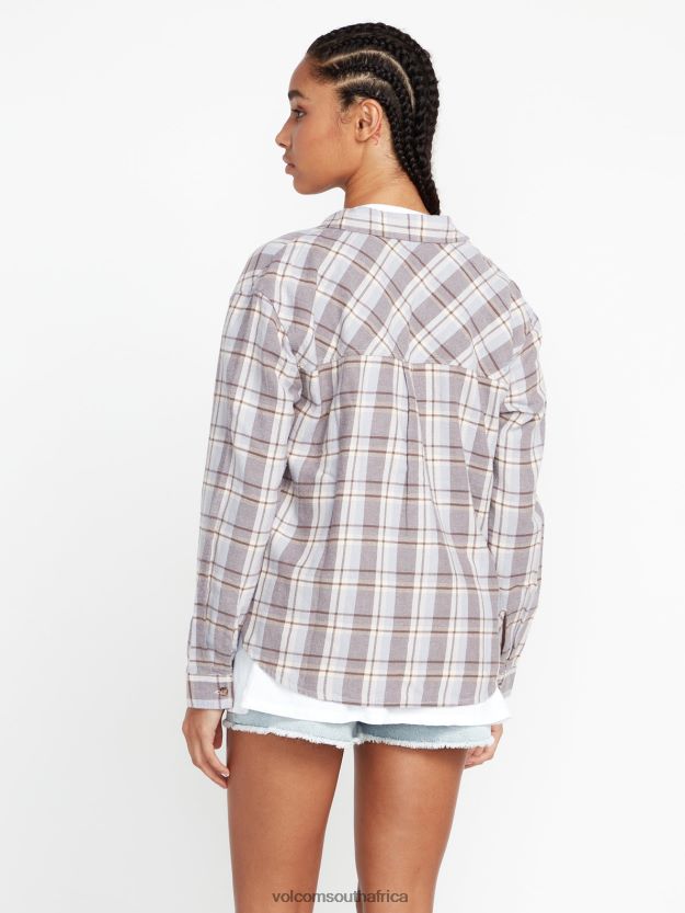 Z0ZR08809 Plaid Women Plaid To Meet U Long Sleeve Shirt Volcom Clothing - Image 7