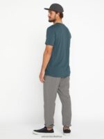 Z0ZR0880 Cruzer Blue Men Stone Tech Short Sleeve Tee Volcom Clothing - Image 3