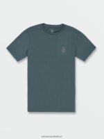 Z0ZR0880 Cruzer Blue Men Stone Tech Short Sleeve Tee Volcom Clothing - Image 5