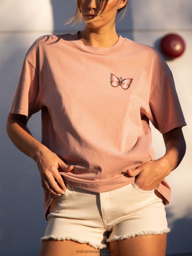 Z0ZR08810 Clay Women Stones Throw Short Sleeve Tee Volcom Clothing - Image 2