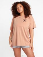 Z0ZR08810 Clay Women Stones Throw Short Sleeve Tee Volcom Clothing - Image 5