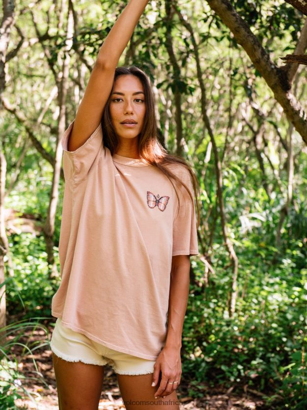 Z0ZR08810 Clay Women Stones Throw Short Sleeve Tee Volcom Clothing - Image 9