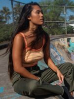 Z0ZR08811 Multi Women Stripe Is Sweater Tank Volcom Clothing