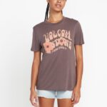 Z0ZR08815 Slate Grey Women Tern N Bern Short Sleeve Shirt Volcom Clothing