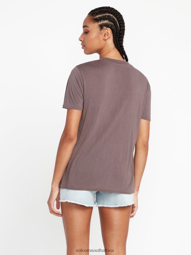 Z0ZR08815 Slate Grey Women Tern N Bern Short Sleeve Shirt Volcom Clothing - Image 3