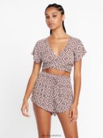 Z0ZR08816 Slate Grey Women Retrospectacle Top Volcom Clothing - Image 9