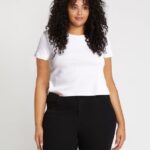 Z0ZR08822 White Women One of Each Baby Tee Plus Size Volcom Clothing