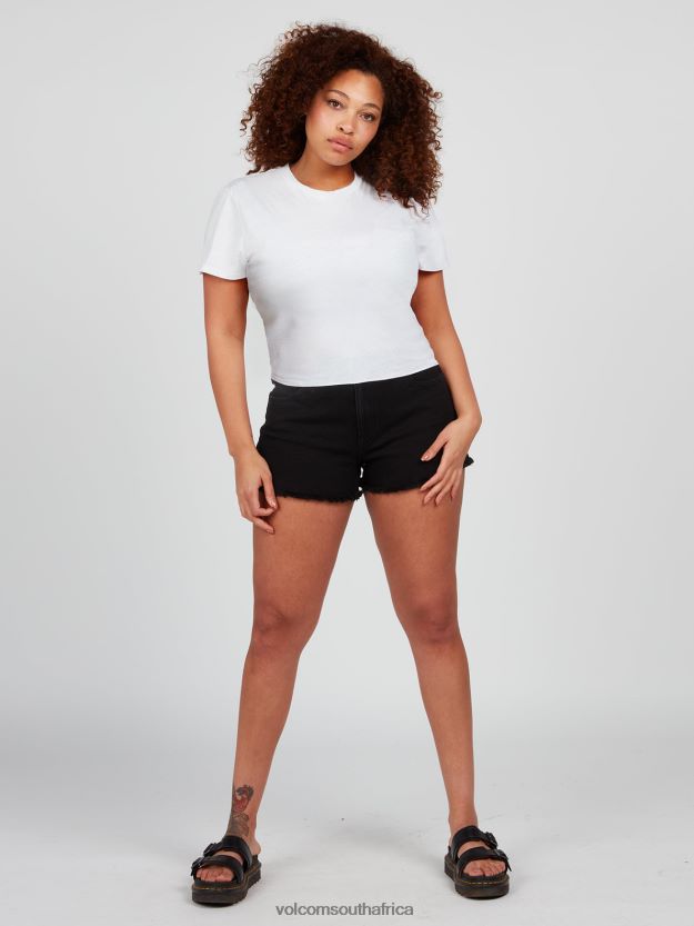 Z0ZR08825 White Women One Of Each Baby Short Sleeve Tee Volcom Clothing - Image 7